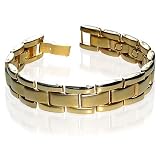 Mens New Gold Magnetic Link Power Golf Bracelet 8.5