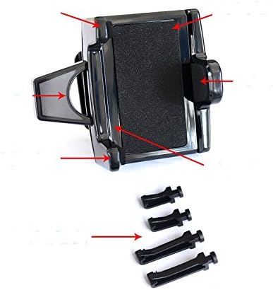 Pl Universal Rotating Car Mount 360 Degree Installed Onto AC Vent or any Flat Surface Ideal Design for Mobile/mp3/mp4/PDA with Distance Between Two Wings Range From 45mmto 70mm (Black)