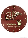 Burgundy Fat French Chef Wine Wall Clock / Kitchen Decor