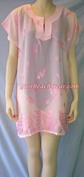 Cover Up-Pink Sheer with Burnout