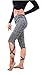 Helisopus Women's Running Legging Yoga Gym Ninth Pants With Ballet Ribbon Design