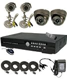 CIB R401H60W500G8752-8401 4CH Surveillance DVR Four CCD Cameras 500GB KIT. Eagleeyes Software