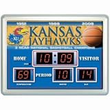 Kansas Jayhawks Clock - 14''x19'' Scoreboard