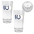 NFL Indianapolis Colts Two Piece Pint Ale Glass Set with Football Bottom - Oval Logo