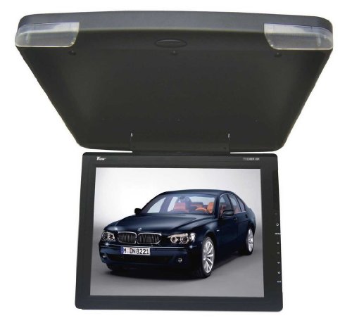 Brand NEW Tview T1508ir-black 15 Inch Thin Tft Flip Down Ceiling-mount Car Monitor with Twin Dome Lights, and Built in Ir Transmitter and Amazing Resolution and the Best Features **1024x768 Resolution**