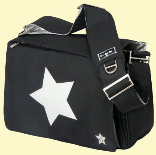more about Ju Ju Be Be All Limited Be Unique Be All Black Silver Star Diaper Bag