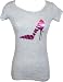 Sex And The City Pink Stiletto Womens Grey T-Shirt