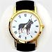 Australian Cattle Dog Watch - Large Face, Black Leather
