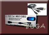 2 in 1 USB DATA TRANSFER CHARGER CABLE SONY PSP
