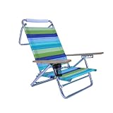 Deluxe 5 position Beach Chair with Drink Holder and X-Wide Arms