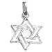 Sterling Silver Open Textured Star Of David Pendant