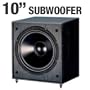 Pinnacle Speakers Digital Sub 100 10-Inch 100 Watt Front Firing Powered Subwoofer (Black)