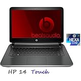 HP Touchsmart 14-V148 Sleek PC HP Hexa-Core 2.0GHz 8GB 1TB 14" Touch HD LED DVD+/-RW Beats Audio HDMI (Certified Refurbished)