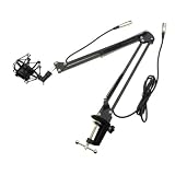 Broadcast Studio Microphone Mic Suspension Boom Scissor Arm Stand with Shock Mount