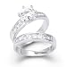 Bling Jewelry Designer Inspired Classic CZ Engagement & Wedding Ring Set - 6