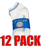 Harlem Globetrotters Men's Cushioned Ankle Socks - 12 Pack White
