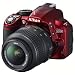 Nikon D3100 14.2MP Digital SLR Camera with 18-55mm f/3.5-5.6 AF-S DX VR Nikkor Zoom Lens (RED)- Grey Market - International Model No Warranty