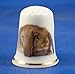 Porcelain China Thimble -- Lop Eared Rabbit