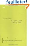 Ce que Lacan dit de l'�tre
