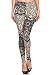 Always Women's Juniors Full Length Beige Floral Printed Stretch Leggings