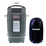 Gourmet Charcoal Smoker & Grill with Vinyl Cover Finish: Hunter Green