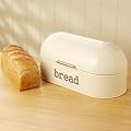 ProCook Enamelled Retro Bread Bin Cream Oval