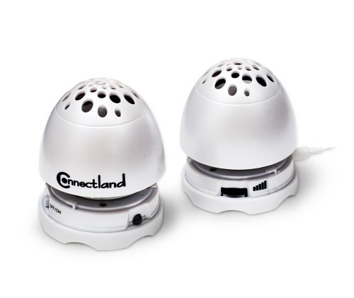 Syba CL-SPK20069 Self Powered Portable White Mini Speakers Recharge by USB (CL-SPK20069)