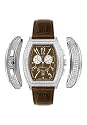 Midsize New Yorker Grand Diamond Chronograph Brown Leather