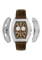 Midsize New Yorker Grand Diamond Chronograph Brown Leather