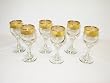Cordial Glasses with 14K Gold Rim Pattern - Set of 6