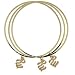 ROCAWEAR Gold Tone RW CHARM BANGLE Bracelet