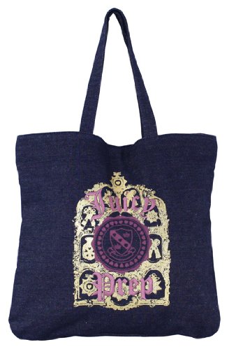 Juicy Couture Prep Denim Canvas Tote