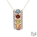 FPJ Terrific Necklace With 2.83ctw Precious Stones - Genuine Amethyst, Citrine, Clean Diamonds, Garnet, Peridot and Topaz Crafted in 14K Two tone Gold. Total item weight 6.2g Length 18in