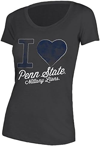 NCAA Pennsylvania State University Women's Relaxed Fit Tee, Medium, Heather Dark Grey