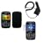 BlackBerry Curve 8520 / 8530 Black Silicone Case, LCD Screen Guard / Protector & Car Charger Combo