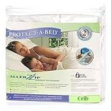 AllerZip Waterproof Bed Bug Proof Zippered Bedding Encasement, Crib Size (Fits 3 - 7 in. H)