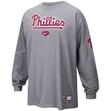 Nike Philadelphia Phillies Ash MLB Practice Long Sleeve T-shirt