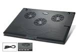 USB Business Notebook Cooler Pad with 3 Built-in Fans Laptop Stand