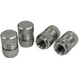 uxcell&reg; 4 Pcs Dark Gray Alloy Car Bicycle Tire Tyre Wheel Valve Dust Cap Cover