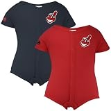 Majestic Cleveland Indians Infant 2-Pack Creeper Set
