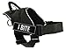 DT Fun Harness, I Bite, Black With Reflective Trim, X-Large - Fits Girth Size: 34-Inch to 47-Inch