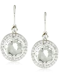Kalan by Suzanne Kalan Round White Topaz Wire Drop Earrings