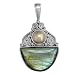 Sterling Silver Labradorite Pearl Pendant by Sajen