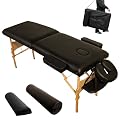 Massageliege 7,5cm reine Polsterung + 2 Lagerrungsrollen + Tasche schwarz