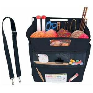 Bagsmith-Black-Project-Bag-Knitting-Craft-Collapsible-Storage-Stand