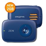 Creative Zen Stone 2 GB MP3 Player with Built-in Speaker and Clip (Blue)