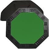8 Player Octagonal Poker Game Table top - Green (48