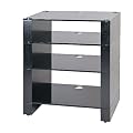 BLOK STAX DeLuxe 400 Four Shelf Black Oak Hifi Stand & AV TV Rack Unit