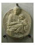 Madonna and Child (Tondo Pitti) Giclee Poster Print by Michelangelo Buonarroti, 12x16