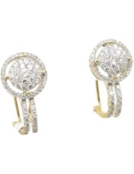 Women 14k Yellow Gold 1.62ctw diamond Stud earring 24 26287Y Size 6.33